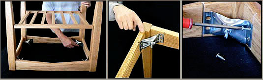 Table with shelf assembly instructions 9 - 11.